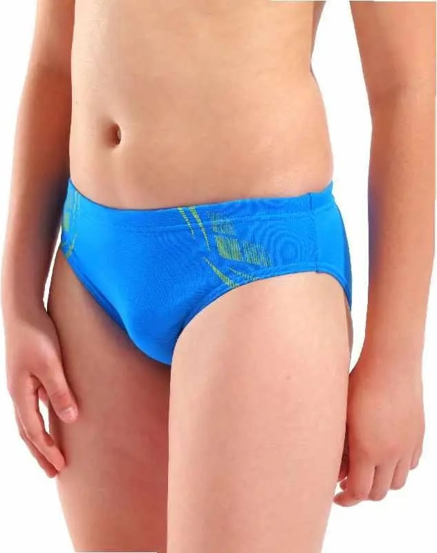 Плавки сліпи для хлопчиків Arena POSEIDONIA SWIM BRIEFS блакитний, жовтий дитячий 128 см (009009-806 009009-806