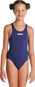Купальник закритий для дівчат Arena TEAM SWIMSUIT SWIM TECH SOLID темно-синій дитячий 128 см (004764 004764-750