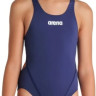 Купальник закритий для дівчат Arena TEAM SWIMSUIT SWIM TECH SOLID темно-синій дитячий 128 см (004764 004764-750