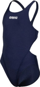 Купальник закритий для дівчат Arena TEAM SWIMSUIT SWIM TECH SOLID темно-синій дитячий 128 см (004764 004764-750
