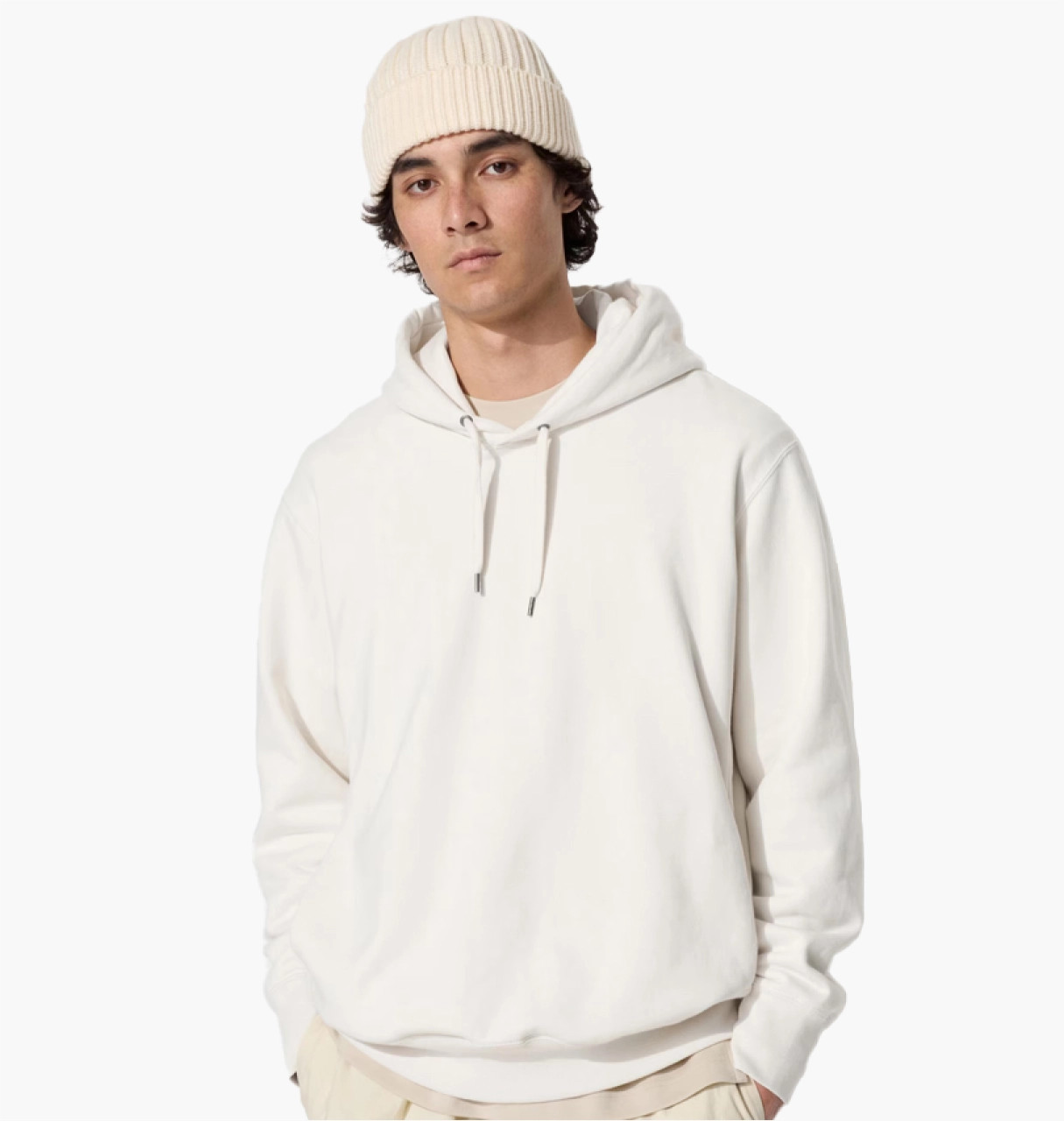 Худі унісекс Uniqlo Sweat Pullover Hoodie Beige 444967-01 M 444967-01