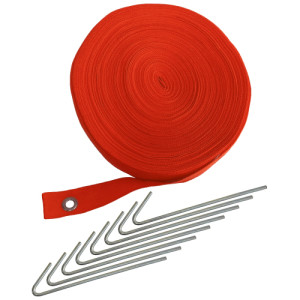 Стрічка розмітна Meta Textile Line Marker червоний Уні 48мх4см 4004860001R