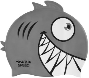 Шапочка для плавання Aqua Speed ZOO Pirana 9701 піранья, сірий Діт OSFM 246-26