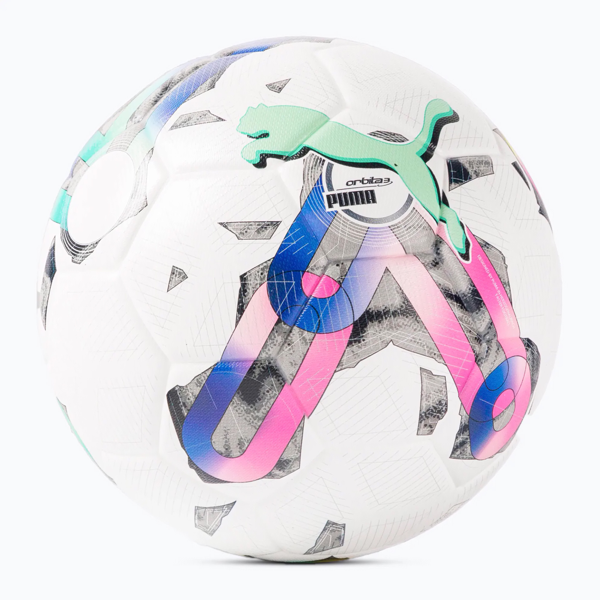 М'яч футбольний Puma Orbita 3 TB (FIFA Quality) білий, жовтий, рожевий, зелений Уні 4 083777-01
