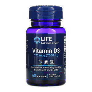 Софт гелеві капсули Vitamin D3 175 mcg (7000 IU) - 60 softgels 2022-10-1908