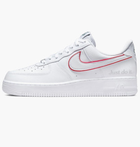 Кросівки Nike Air Force 1 Low Just Do It White Noble Green Metallic Silver University Red DQ0791-100