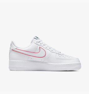 Кросівки Nike Air Force 1 Low Just Do It White Noble Green Metallic Silver University Red DQ0791-100