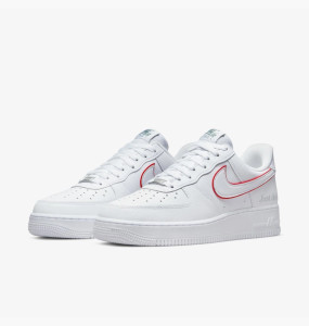 Кросівки Nike Air Force 1 Low Just Do It White Noble Green Metallic Silver University Red DQ0791-100