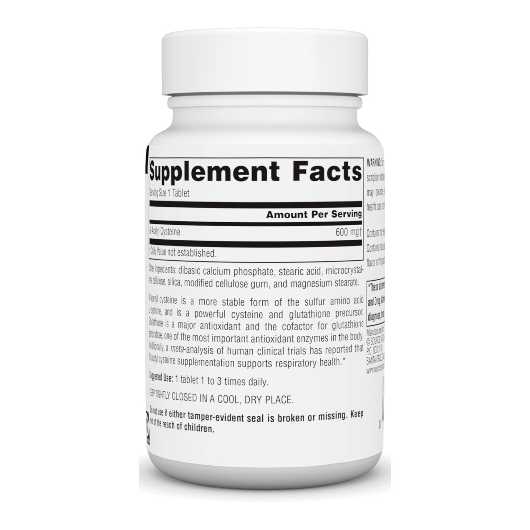 Таблетки Source Naturals N-Acetyl Cysteine 1000mg - 60 tabs 2023-10-4607