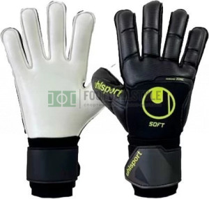 Рукавиці воротарські Uhlsport SOFT PRO чорно-жовті 1011172 02 2020 1011172-02-2020