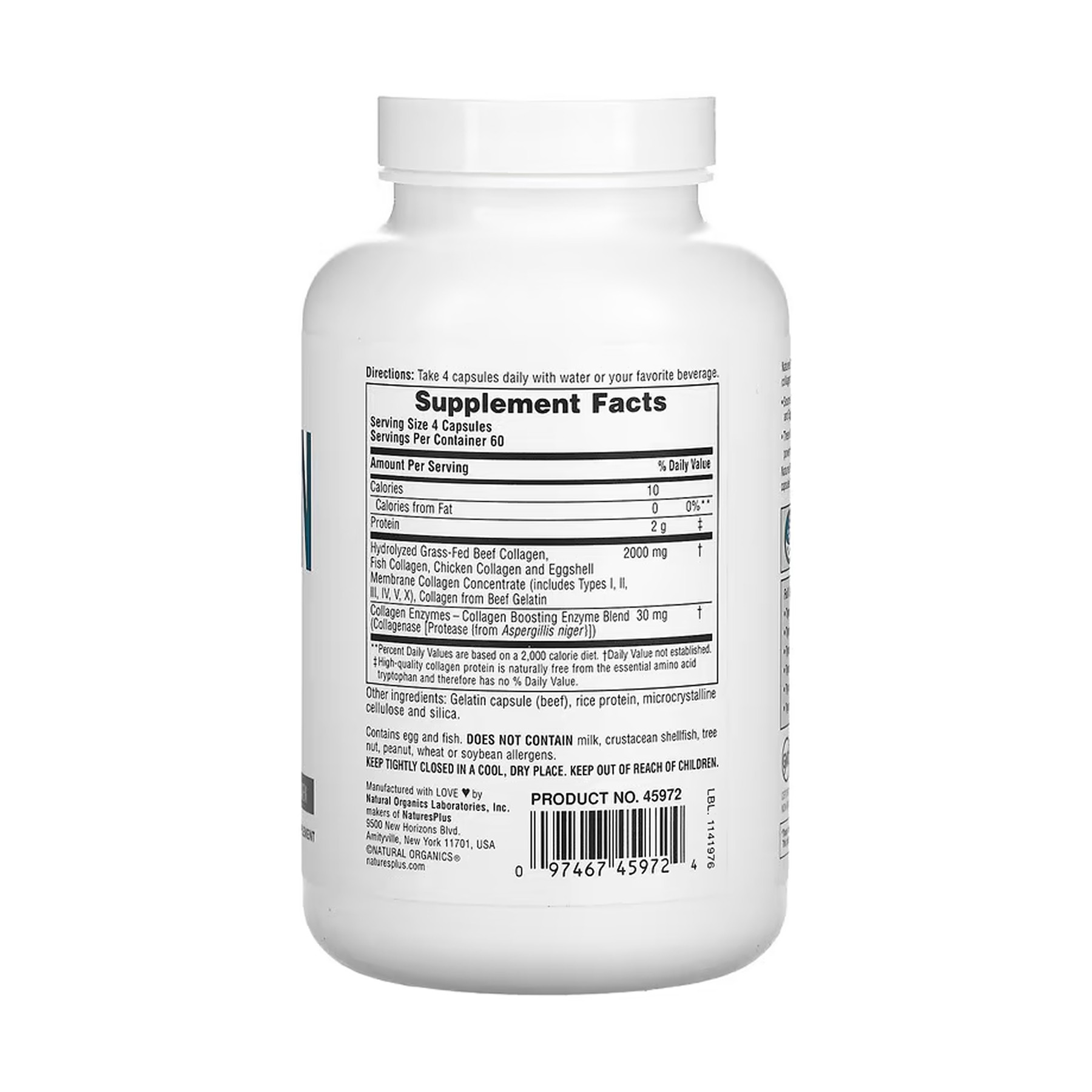 Капсули Nature's Plus Collagen Peptides - 240 caps 2023-10-5537