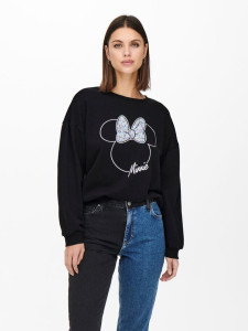 Худі ONLDISNEY LIFE L/S MINNIE FLOWER BOX SWT 15250095-Black-Print:MINNIE OUTLINE ONLY L Чорний 15250095-BLACK-PRINT:MINN