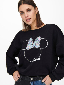 Худі ONLDISNEY LIFE L/S MINNIE FLOWER BOX SWT 15250095-Black-Print:MINNIE OUTLINE ONLY L Чорний 15250095-BLACK-PRINT:MINN