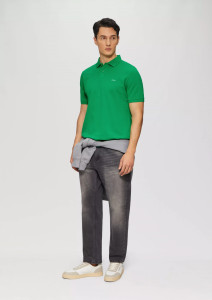 Поло cotton piqué polo shirt 2138262.7595 s.Oliver L Зелений 2138262.7595