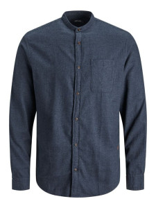 Сорочка JJEBAND HEATHER SHIRT L/S STS 12189769-Navy Blazer-Fit:SLIM FIT Jack&Jones L Темно-синій 12189769-NAVY BLAZER-FIT: