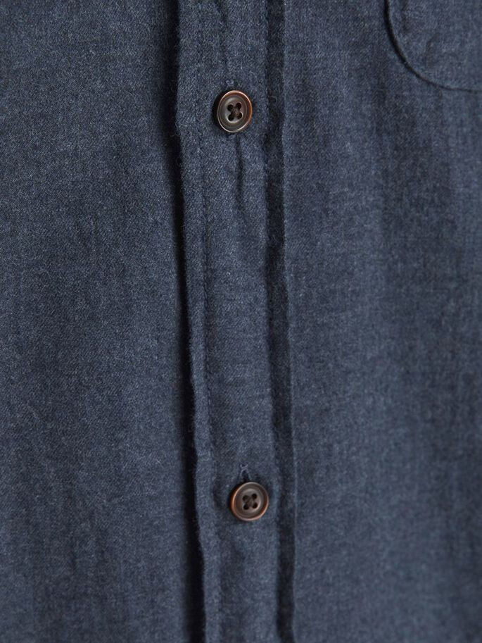 Сорочка JJEBAND HEATHER  SHIRT L/S STS 12189769-Navy Blazer-Fit:SLIM FIT Jack&Jones L Темно-синій 12189769-NAVY BLAZER-FIT: