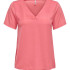 Футболка ONLAVA S/S V-NECK MIX WOVEN TOP JRS 15224916 Tea Rose ONLY S Розовий 15224916TeaRose