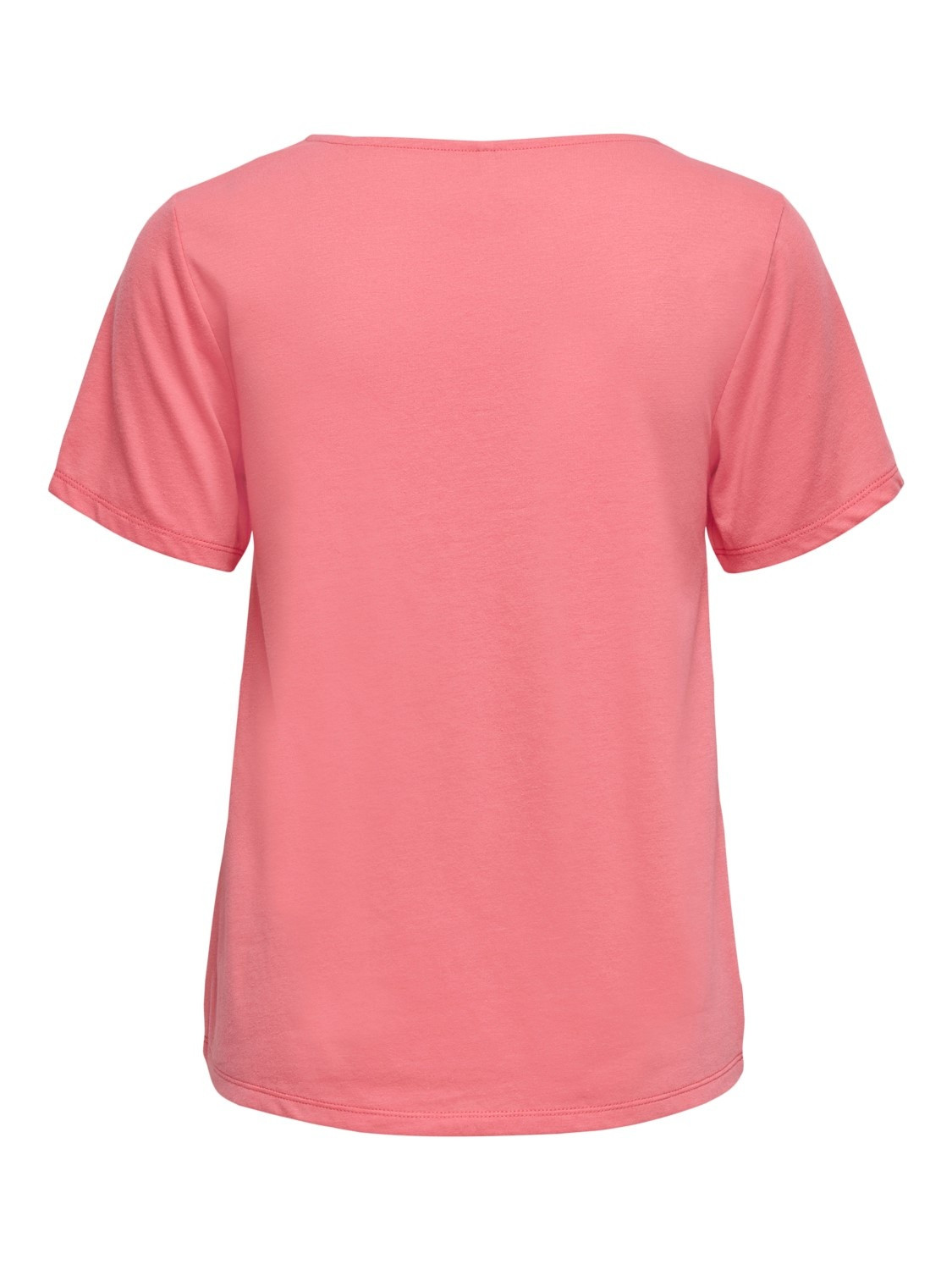 Футболка ONLAVA S/S V-NECK MIX WOVEN TOP JRS 15224916 Tea Rose ONLY S Розовий 15224916TeaRose