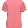 Футболка ONLAVA S/S V-NECK MIX WOVEN TOP JRS 15224916 Tea Rose ONLY S Розовий 15224916TEAROSE