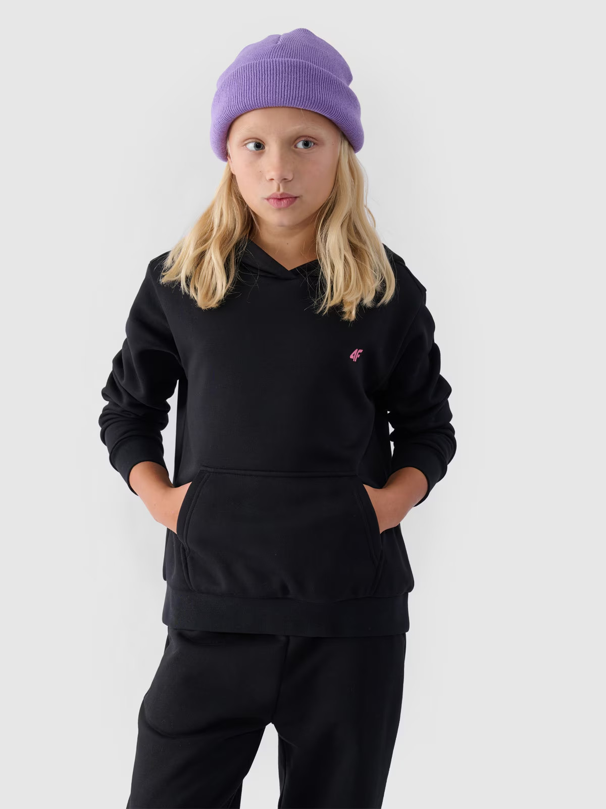 Худі дитяче SWEATSHIRT F1316 4FJWMM00TSWSF1316-20S 4F 128 Чорний 4FJWMM00TSWSF1316-20S