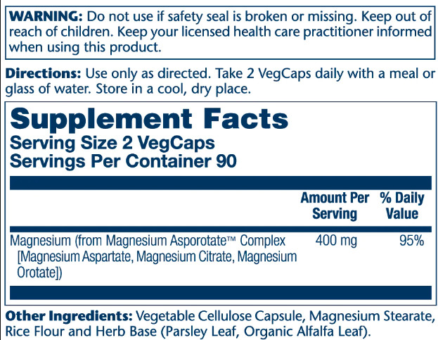 Капсули Magnesium Asporotate - 180 vcaps 2022-10-1032