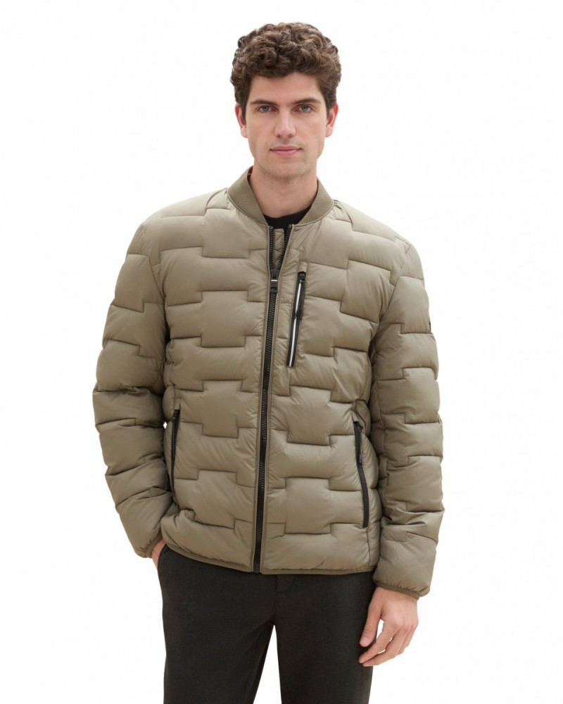 Куртка QUILTED BOMBER JACKET 1042119-32097 Tom Tailor L Коричневий 1042119-32097