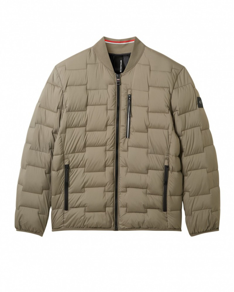 Куртка QUILTED BOMBER JACKET 1042119-32097 Tom Tailor L Коричневий 1042119-32097