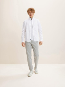Сорочка fitted poplin stretch shirt 1032343-20000 Tom Tailor L Білий 1032343-20000