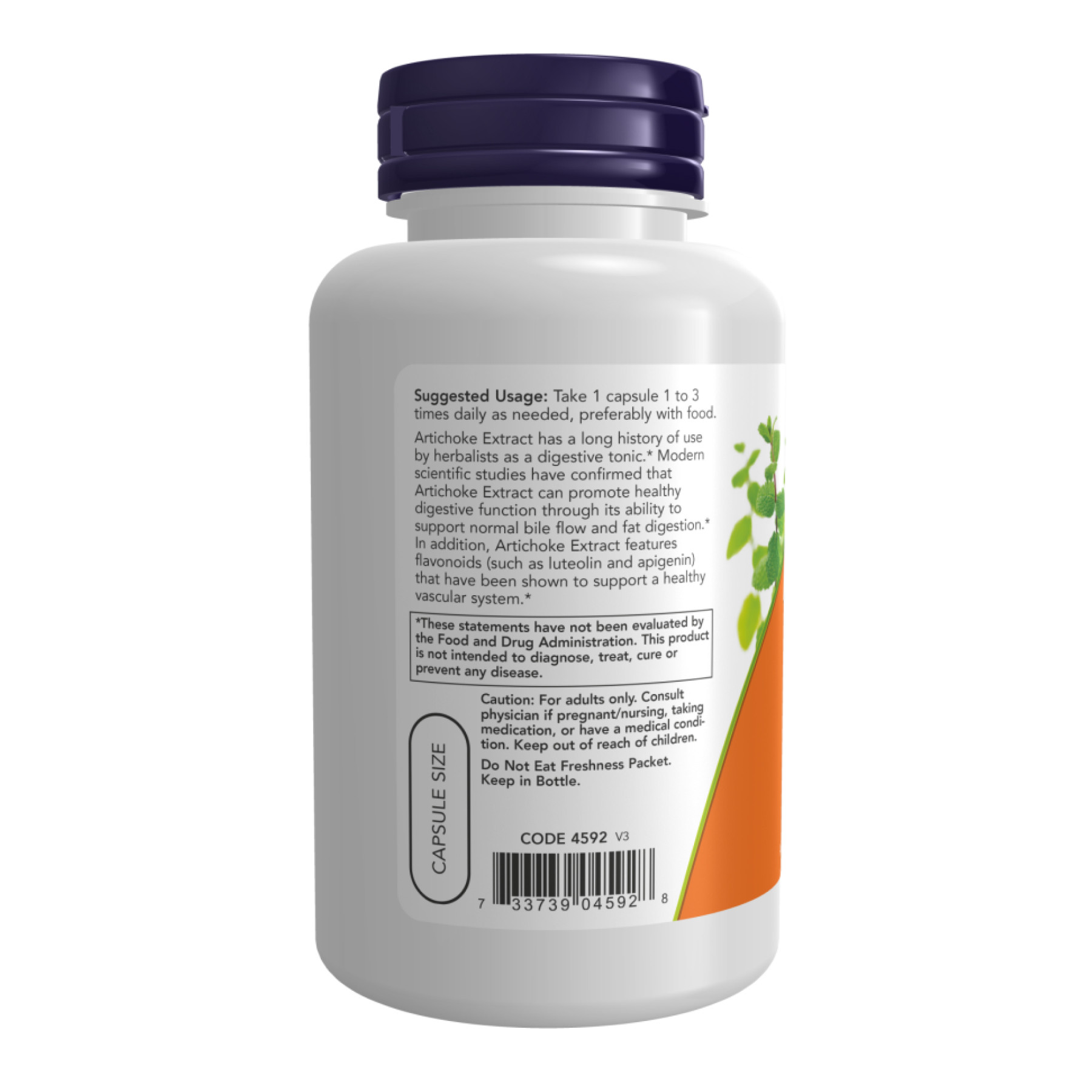 Капсули Artichoke Extract 450mg - 90 vcaps 2022-10-0705