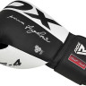 Рукавиці боксерські RDX BOXING GLOVES REX F4 чорний, білий 10 унцій (BGR-F4B) BGR-F4B