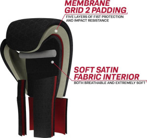 Рукавиці боксерські RDX BOXING GLOVES REX F4 чорний, білий 10 унцій (BGR-F4B) BGR-F4B