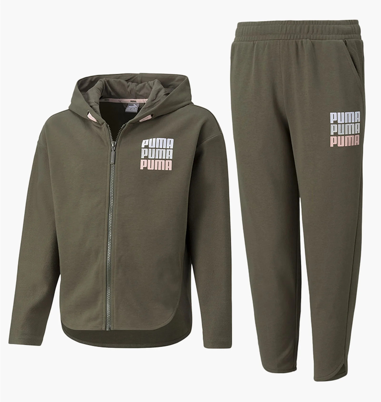 Костюм спортивний дитячий Puma Alpha Olive 589238-44__589237-44