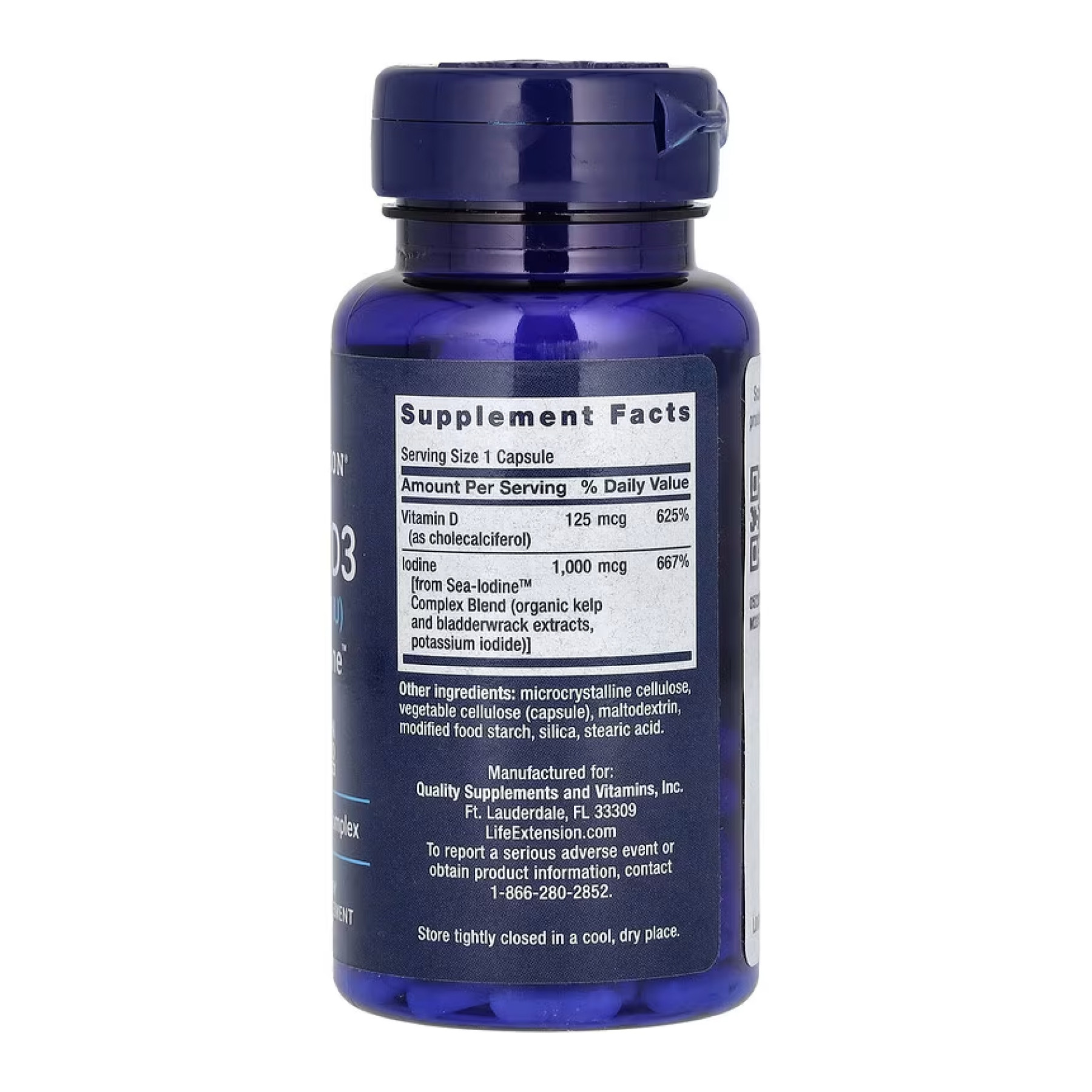 Капсули Vit D3 with Sea-Iodine™ 125 mcg (5000 IU) - 60 caps 2022-10-1914