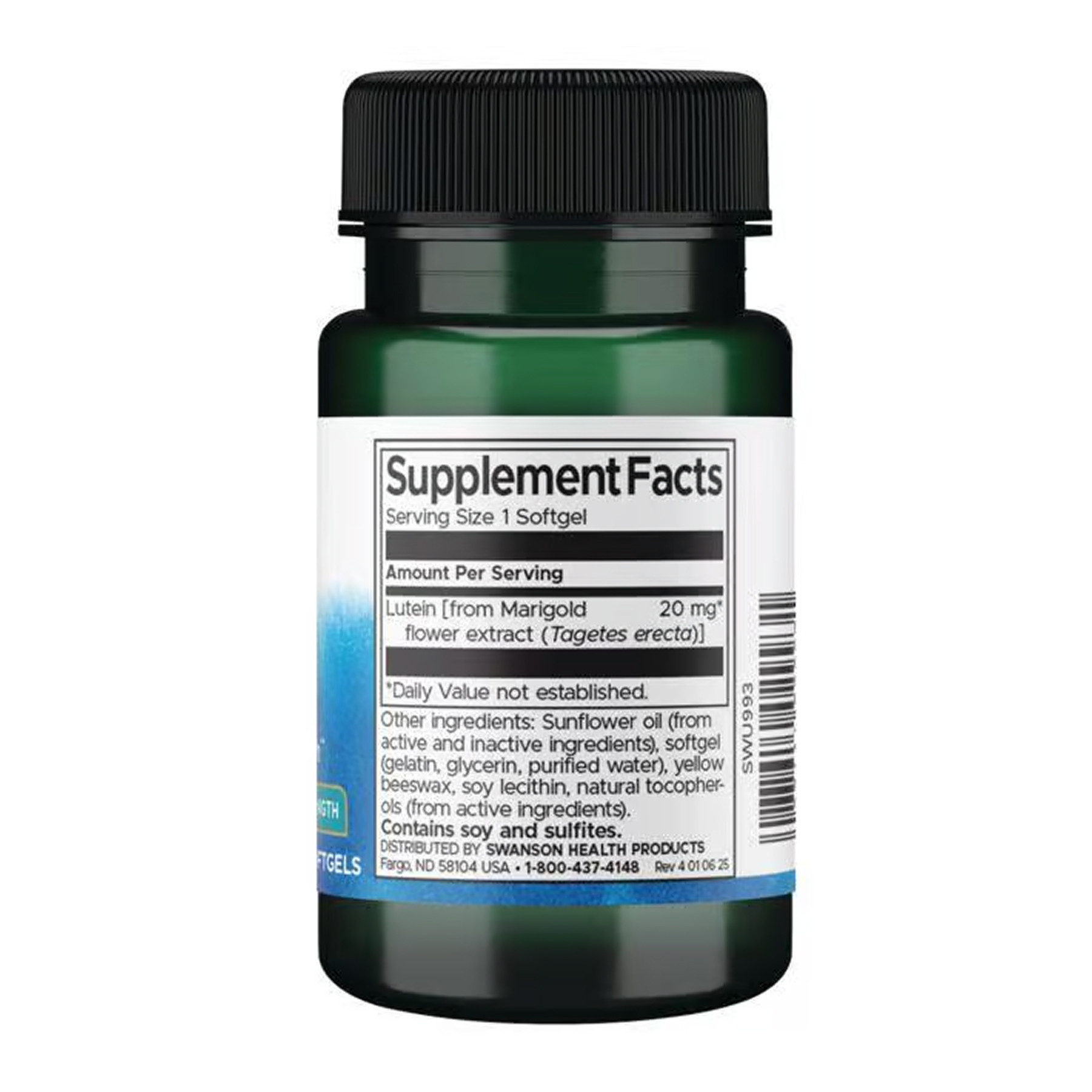 Софт гелеві капсули Swanson Lutein & Bilberry - 60 softgels 2023-10-5860