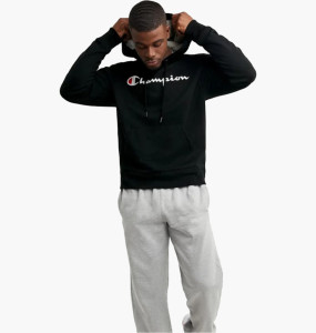 Кофта Champion Powerblend Fleece Hoodie Script Logo Black GF89H Y06794 BKC
