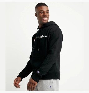 Кофта Champion Powerblend Fleece Hoodie Script Logo Black GF89H Y06794 BKC
