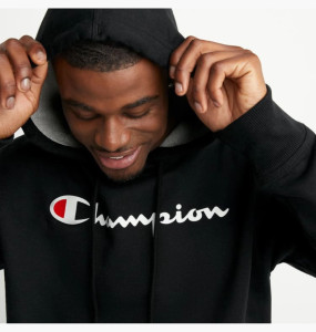 Кофта Champion Powerblend Fleece Hoodie Script Logo Black GF89H Y06794 BKC