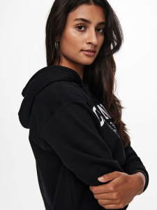 Худі ONLCOMFY LIFE L/S PRINT HOOD SWT 15241152-Black-Print:CALIFORNIA WHITE ONLY M Чорний 15241152-BLACK-PRINT:CALI