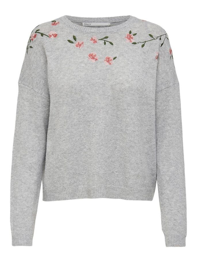 Пуловер ONLFIE LIFE L/S PULLOVER CC KNT 15232538-Light Grey Melange ONLY L Сірий 15232538-Light Grey Melan