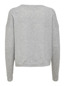 Пуловер ONLFIE LIFE L/S PULLOVER CC KNT 15232538-Light Grey Melange ONLY L Сірий 15232538-LIGHT GREY MELAN