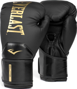 Рукавиці боксерські Everlast ELITE 2 BOXING GLOVES чорний, золотий Уні 14 унцій P00003272