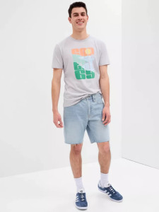 Шорти джинсовые V-STRAIGHT DENIM SHORT COLES CREEK 602501-00 GAP 29 Блакитний 602501-00