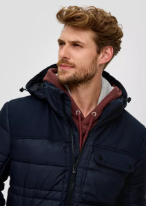 Куртка Quilted jacket in a mix of materials 2131728.5978 s.Oliver S Темно-синій 2131728.5978