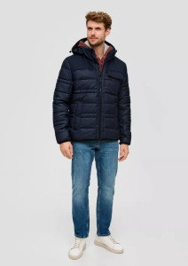 Куртка Quilted jacket in a mix of materials 2131728.5978 s.Oliver S Темно-синій 2131728.5978