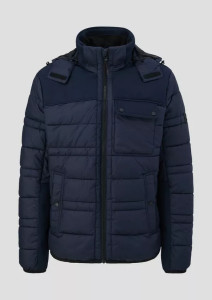 Куртка Quilted jacket in a mix of materials 2131728.5978 s.Oliver S Темно-синій 2131728.5978