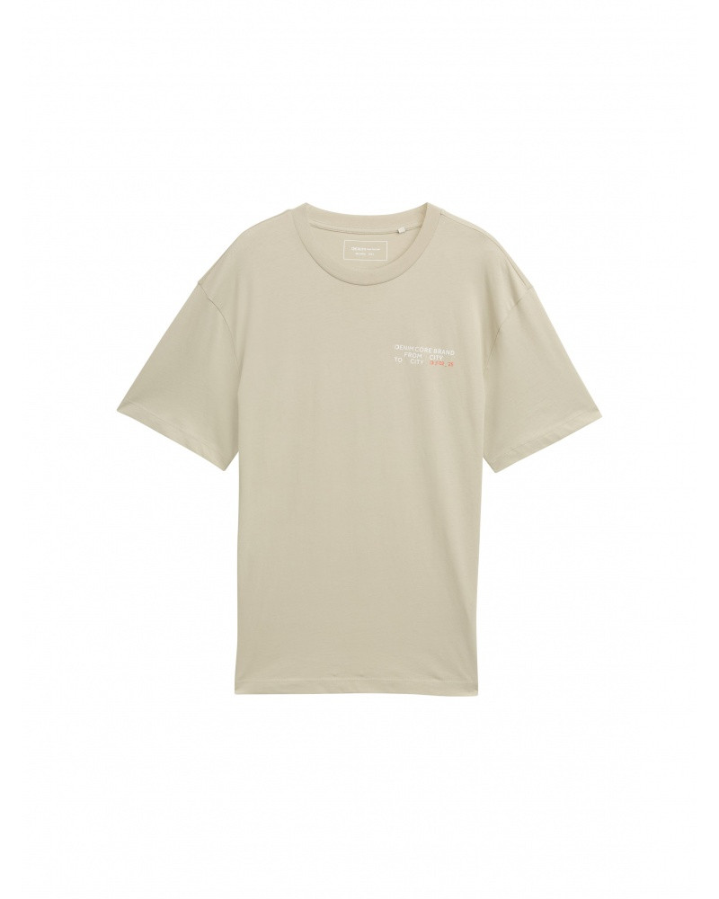 Футболка Denim men's T-shirt 1045025-35723 Tom Tailor L Бежевий 1045025-35723