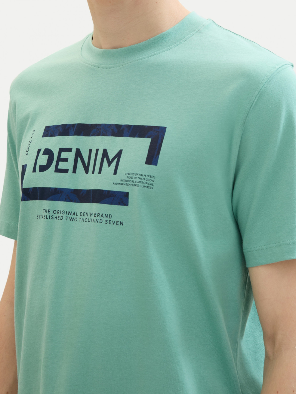 Футболка T-Shirt mit 1042057ХХ10978 Tom Tailor L Бірюзовий 1042057ХХ10978
