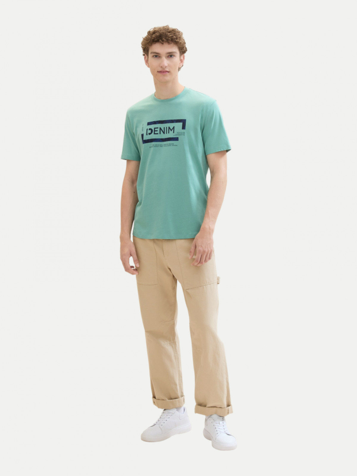 Футболка T-Shirt mit 1042057ХХ10978 Tom Tailor L Бірюзовий 1042057ХХ10978