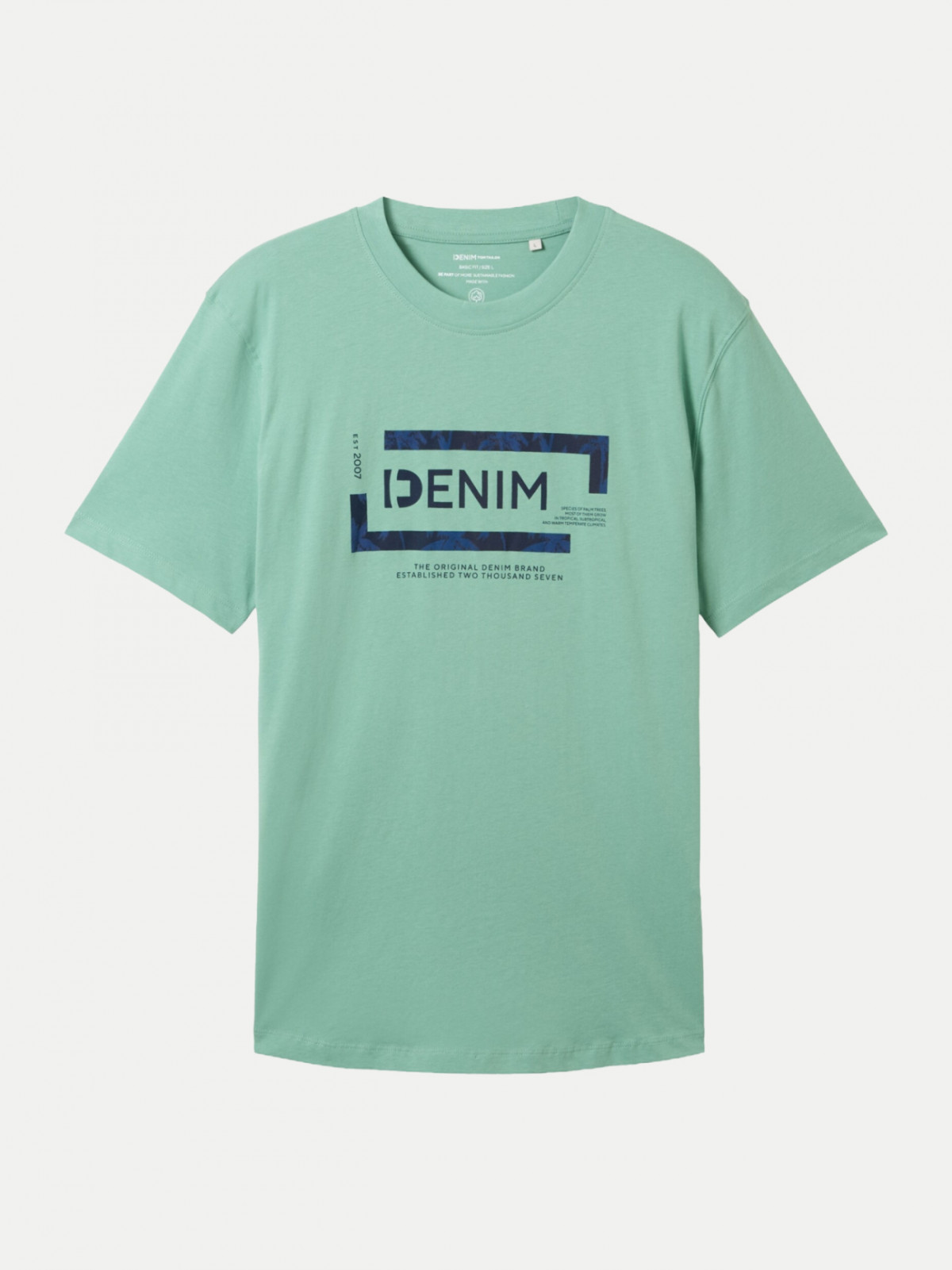 Футболка T-Shirt mit 1042057ХХ10978 Tom Tailor L Бірюзовий 1042057ХХ10978