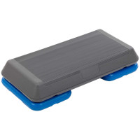 Степ-платформа для фітнесу та аеробіки 2 рівня висоти 72x36,5x10-15см FI-1576, Цвет Серый, Размер (Е FI-1576